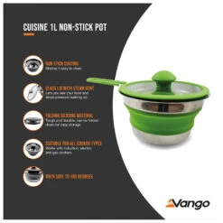 Vango - Cuisine 1L Non-Stick Pot - Popote -Magasin De Camping En Plein Air vango cuisine 1l non stick pot popote detail 6