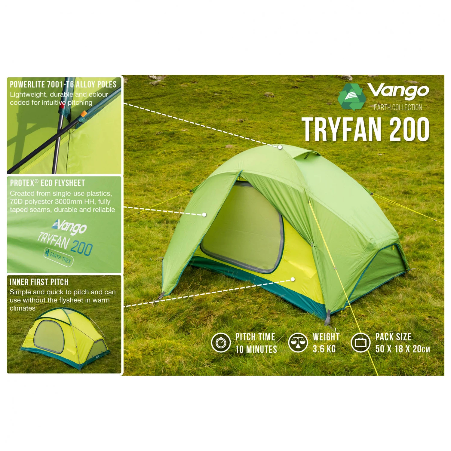 Vango - Tryfan 200 - Tente 2 Places 2 Vango - Tryfan 200 - Tente 2 Places – Image 2