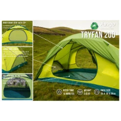 Vango - Tryfan 200 - Tente 2 Places 7 Vango - Tryfan 200 - Tente 2 Places -Magasin De Camping En Plein Air vango tryfan 200 tente 2 places detail 3